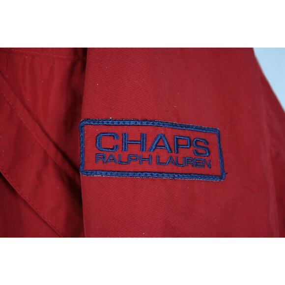 Vintage 90s Ralph Lauren Chaps Spell Out Red Mesh Lined Sailing Jacket Mens XL - Picture 4 of 9